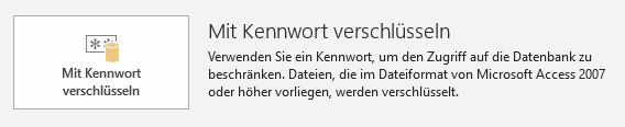 Verschlüsseln einer Datenbank mit einem Kennwort
